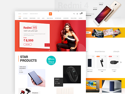 Mi Concept Design ecommerce homepage mi shop store ui ux