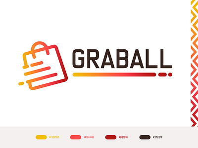 Graball branding icon logo online product shopping vector website