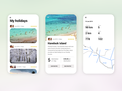 My Holidays app design holidays mobile app plan product trip ui ux