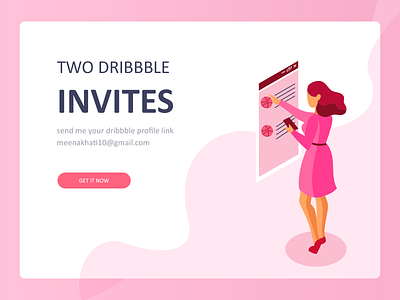2 Dribbble Invites branding design dribbble invites logo mobile app product website