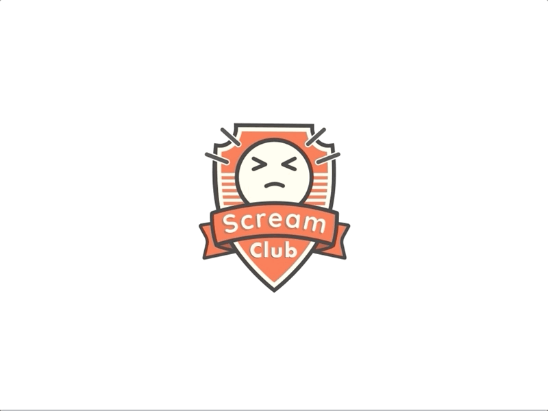 Scream Club Logo animation branding design illustration logo