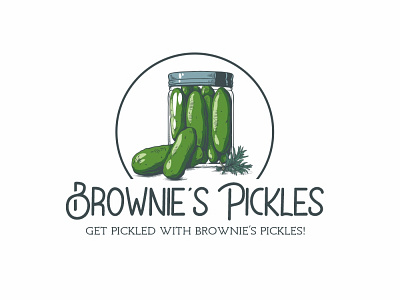 Brownie s Pickles design logo vector