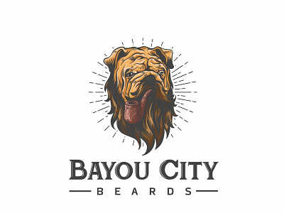 Bayou City Beards beards dog logo