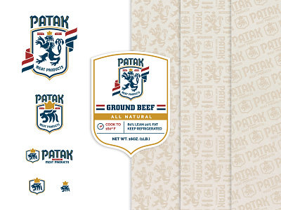 Patak Branding branding icon label logo meat pattern