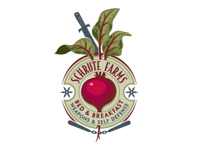 Schrute Farms badge beet crest dwight logo office weapons