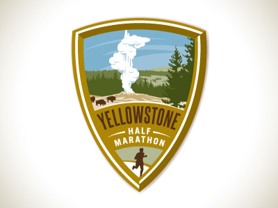Yellowstone Half marathon national park old faithful run yellowstone