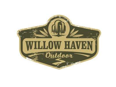 Willow Haven Outdoor badge crest leaf logo outdoors trail tree willow