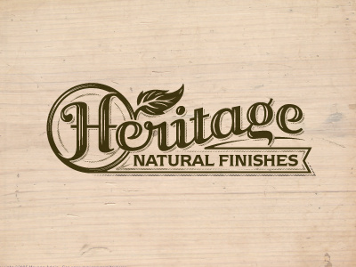 Heritage finish logo natural quality wood