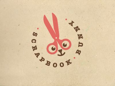 Scrapbook Bunny animal bunny logo rabbit scissors scrapbook