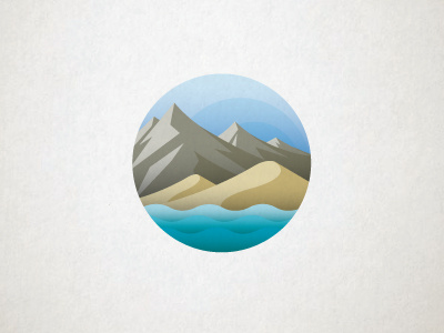 Unused evironmental Icon circle for sale icon mountains nature sand scene sky water