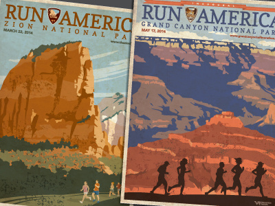Zion Grand Canyon Posters america grand canyon marathon national park poster scenic zion