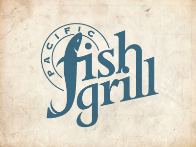 Pacific Fish Grill fish logo restaurant