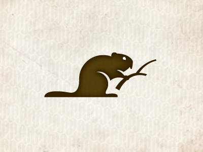 BuildingBeaver animal beaver icon logo stick