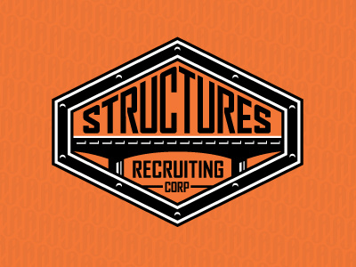 Structures badge bridge construction logo structure