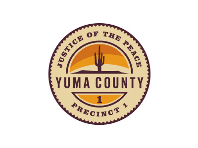 Yuma County badge cactus county crest emblem enclosure logo seal southwest