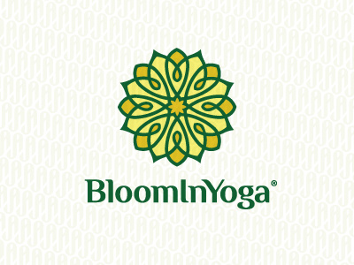 BloomInYoga bloom flower line mandala