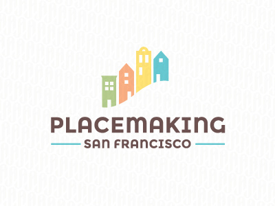 PlacemakingSF buildings colorful hill logo