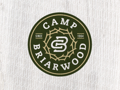 Briarwood camp crown enclosure logo monogram thorns