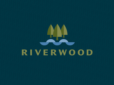 Riverwood logo nature river trees