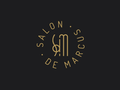 SalonDM initials lines logo monogram salon