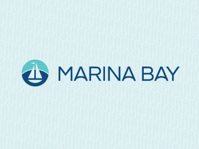 Marina Bay bay boat logo sail boat
