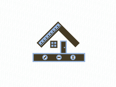 Home Inspection foundation home house level logo measure square