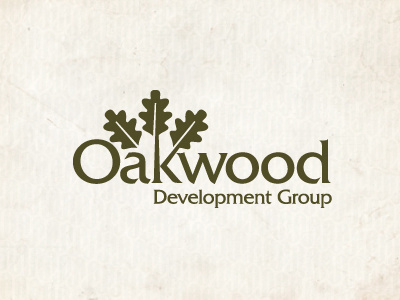 Oakwood branch leaves logo logo design oak