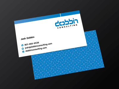 Dobbin Consulting Bc ames business card custom type jerron logo