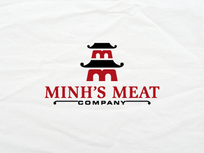 Minh's Meat asian food logo m meat