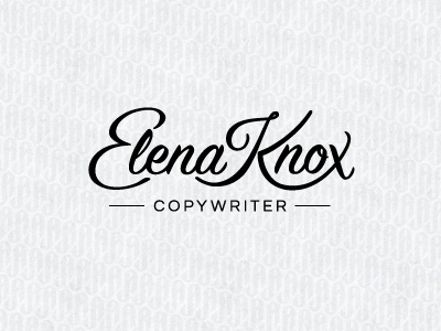 Elena ames jerron logo script