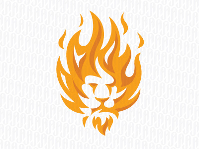 FireLion ames animal fire jerron lion logo