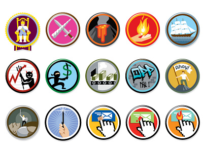 Badges badge icon illustration