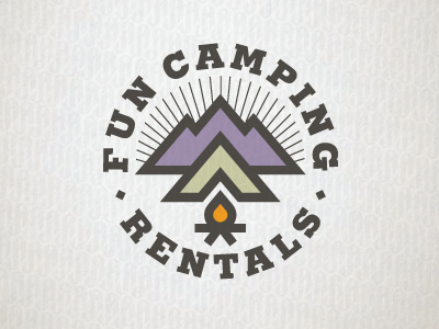 FunCamping ames camp campfire jerron logo mountains recreation tent