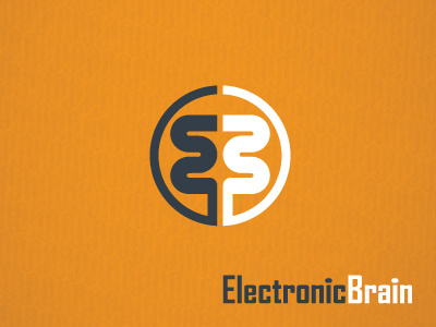 ElectronicBrain ames brain hemisphere jerron logo monogram