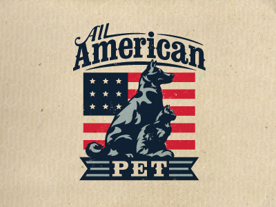 AllAmerican american animal cat dog flag logo pets