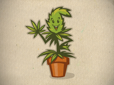 Weed ames caricature jerron marijuana plant pot
