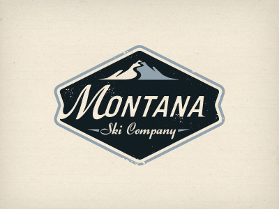 Montana2 badge crest emblem enclosure logo mountain ski sport