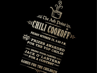 Chili Cookoff ad chili ghost halloween party