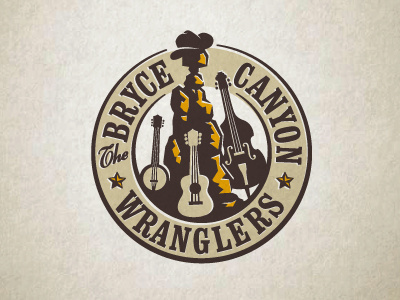 BryceCanyonWranglers ames banjo bass bryce enclosure guitar jerron logo music western