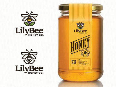 LilyBee2 bee honey jerron label lily logo