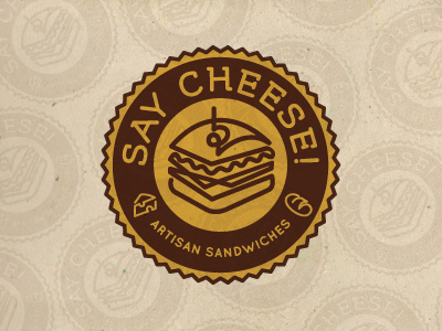 Cheese badge cheese food logo sandwich