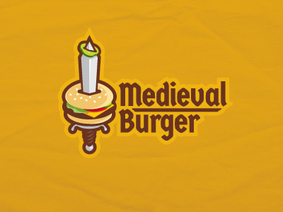 Medieval Burger2 sword hamburger food logo