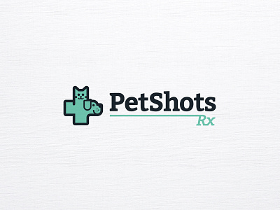 PetShotsRX care cat dog logo medical pet