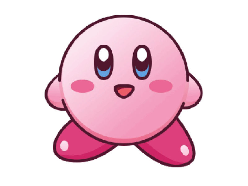 A kiss from Kirby :3 animation bubble cartoon kirby nintendo pink