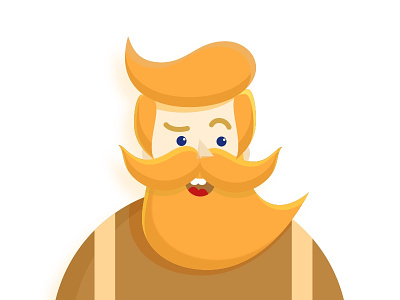 Mustache guy avatar character mustache persona