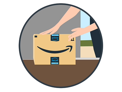 In Garage Delivery Icon amazon illustration illustrator sketch