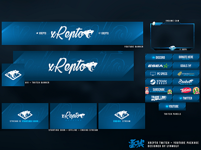 xRepto Twitch Pack design overlay twitch