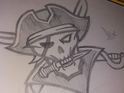 Pirate Mascot logo Sketch