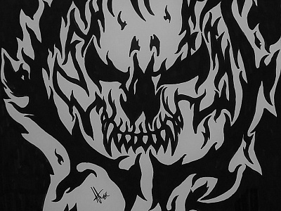 Darth Skull art illustration sketch tribal