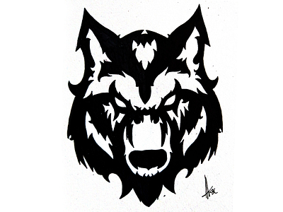 Tribal Wolf by Sara on Dribbble